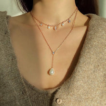 Load image into Gallery viewer, HAILEY PEARL STONE CHAIN NECKLACE