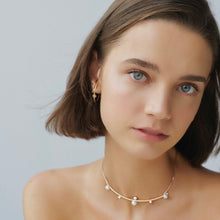 Load image into Gallery viewer, ROCHAS PEARL DBL CIRCLE EAR CUFF