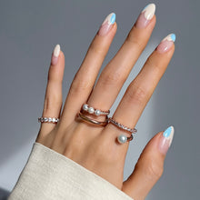 Load image into Gallery viewer, VERA 2 PEARL PAVED RING