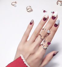 Load image into Gallery viewer, I HEART U SMILE PAVE RINGS