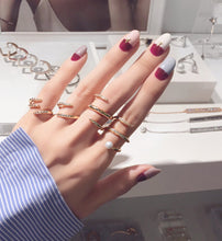 Load image into Gallery viewer, INFINITY SPIRAL DBL TWIST PAVE RING