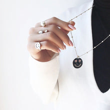 Load image into Gallery viewer, LARGE HEART EYED SMILE LONG NECKLACE