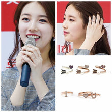 Load image into Gallery viewer, ELLEY2 PAVED HEART ARROW TWIST RING