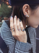 Load image into Gallery viewer, VALENTINE HEART PAVE STUD EARRING