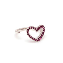 Load image into Gallery viewer, HEART NINE PAVED RING