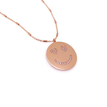 Load image into Gallery viewer, LARGE HEART EYED SMILE LONG NECKLACE