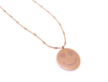 Load image into Gallery viewer, LARGE HEART EYED SMILE LONG NECKLACE