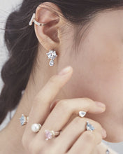 Load image into Gallery viewer, CROWN RAINDROP DANGLE EARRING