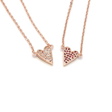 Load image into Gallery viewer, EllEY PAVED HEART CHAIN NECKLACE
