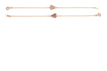 Load image into Gallery viewer, ELLEY PAVED HEART CHAIN BRACELET
