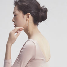 Load image into Gallery viewer, CELESTE 2 FIVE STONE CHAIN EARRING