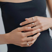 Load image into Gallery viewer, ZIMMERMAN WAVE PEARL PAVED RING