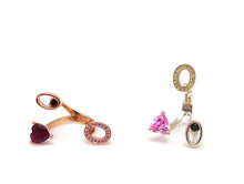 Load image into Gallery viewer, SURPRISE HEART EYE PAVE RING