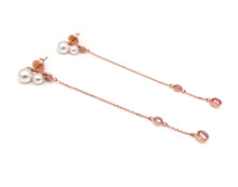 Load image into Gallery viewer, OLIVIA PEARL STONE CHAIN EARRING