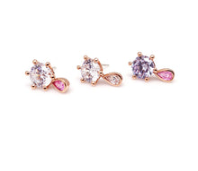 Load image into Gallery viewer, CROWN RAINDROP DANGLE EARRING