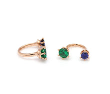 Load image into Gallery viewer, Open double crown stone ring
