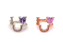 Load image into Gallery viewer, I HEART U SMILE PAVE RINGS