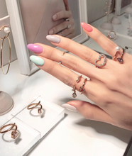 Load image into Gallery viewer, TEAR OF JOY PAVE DOUBLE RINGS