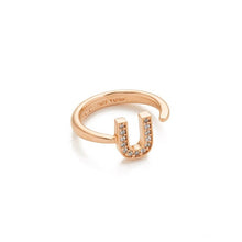Load image into Gallery viewer, 'U' LETTER KNUCKLE OPEN RING