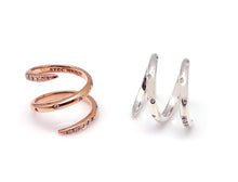 Load image into Gallery viewer, INFINITY SPIRAL DBL TWIST PAVE RING