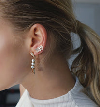 Load image into Gallery viewer, 'ME' LETTER PAVE STUD STUD EARRING