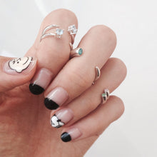 Load image into Gallery viewer, OPEN HORN STONE KNUCKE RING