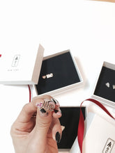 Load image into Gallery viewer, 'ME' LETTER PAVE STUD STUD EARRING