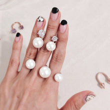 Load image into Gallery viewer, Open double crown stone ring