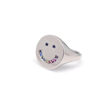 Load image into Gallery viewer, SMILE FACE UNICORN PINKY SIGNET RING