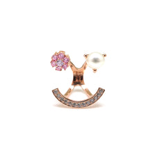 Load image into Gallery viewer, RICCO FLOWER PEARL SMILE PAVED RING