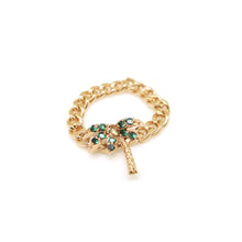Load image into Gallery viewer, PALM TREE PAVE CHAIN RING