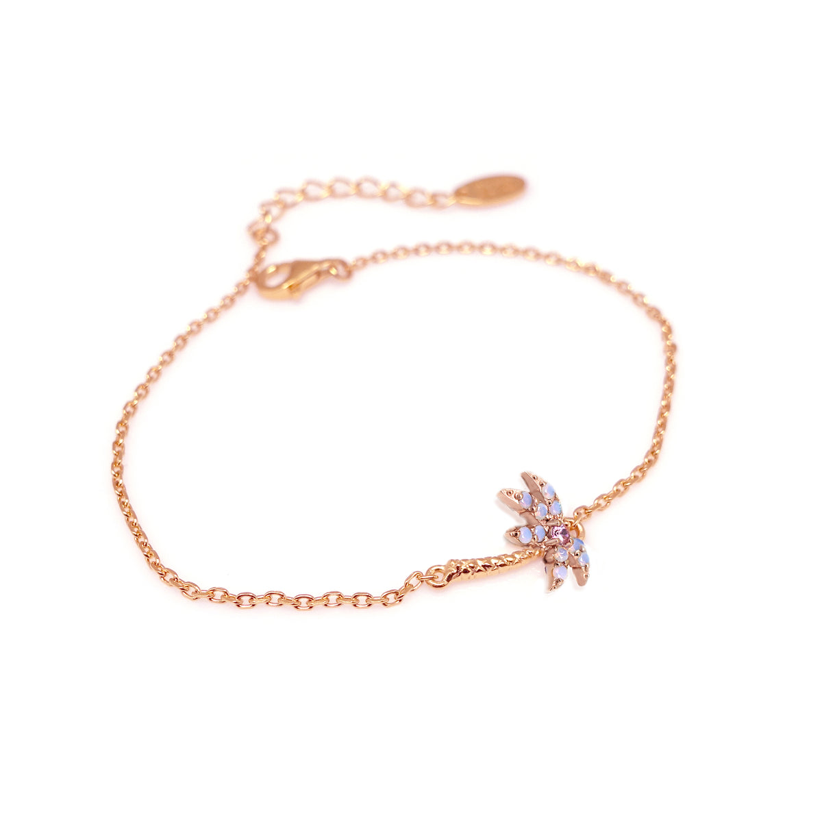 PALM TREE PAVE CHAIN BRACELET – avec new york