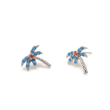 Load image into Gallery viewer, PALM TREE PAVE STUD EARRING