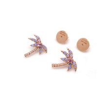 Load image into Gallery viewer, PALM TREE PAVE STUD EARRING