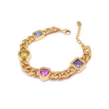 Load image into Gallery viewer, PEPE MULTI STONE CHAIN BRACELET
