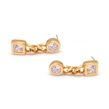Load image into Gallery viewer, PEPE STONE CHAIN EARRING