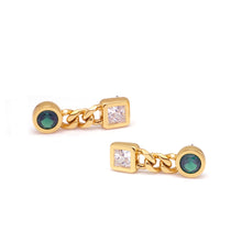 Load image into Gallery viewer, PEPE STONE CHAIN EARRING

