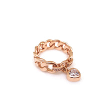 Load image into Gallery viewer, KISMET 2 HEART STONE CHAIN RING