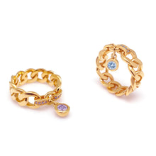 Load image into Gallery viewer, KISMET 1 ROUND STONE CHAIN RING
