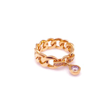 Load image into Gallery viewer, KISMET 1 ROUND STONE CHAIN RING