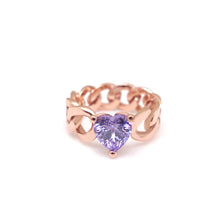 Load image into Gallery viewer, REMI HEART STONE CHAIN RING
