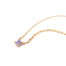 Load image into Gallery viewer, MANON SQ STONE CHAIN NECKLACE