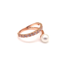 Load image into Gallery viewer, VERA 2 PEARL PAVED RING