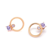 Load image into Gallery viewer, AUGUST SQ CIRCLE EARRING