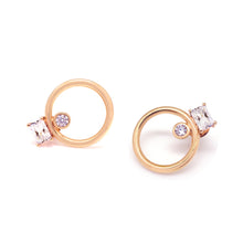 Load image into Gallery viewer, AUGUST SQ CIRCLE EARRING