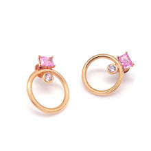 Load image into Gallery viewer, AUGUST SQ CIRCLE EARRING
