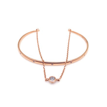 Load image into Gallery viewer, EDGAR DBL CHAIN OPEN BANGLE