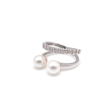 Load image into Gallery viewer, VERA DUO PEARL PAVED RING