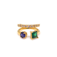 Load image into Gallery viewer, VITTO 2 DUO STONE PAVED RING