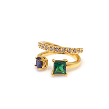 Load image into Gallery viewer, VITTO 2 DUO STONE PAVED RING